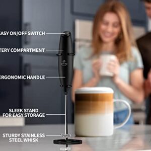 Zulay Powerful Milk Frother & Magia Super Automatic Coffee Espresso Machine - Frother Handheld Foam Maker for Lattes - Espresso Coffee Maker With Easy To Use 7” Touch Screen - Drink Mixer for Coffee