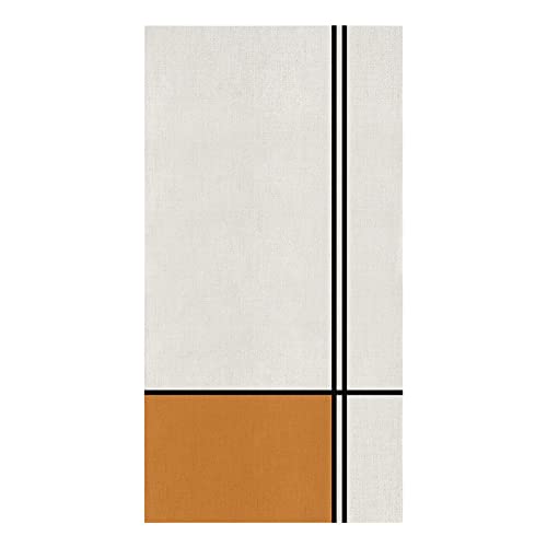 Chees D Zone Retro Orange Block Beige Back Kitchen Towels Dish Cloth Towel Absorbent Hand Towel Cleaning Cloth,Modern Abstract Minimalist Art Dishcloth Quick Drying for Dishes Counter 1 Pack