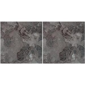 achim imports vft961povr home furnishings portfolio 12x12 2.0mm self adhesive vinyl floor, midnight marble, 9 tiles/9 sq. ft, 12 x 12 (pack of 2)
