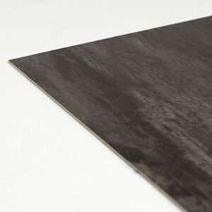 FloorPops FP3328 Raven Peel & Stick Floor Tiles, Black (Pack of 2)