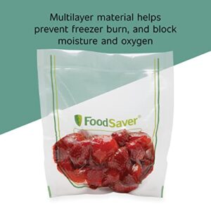 FoodSaver Easy Fill 1-Quart Vacuum Sealer Bags | Commercial Grade and Reusable | 16 Count, Clear (Pack of 2)