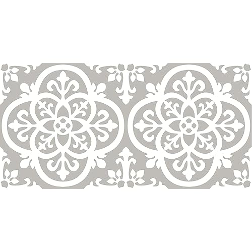 FloorPops FP2942 Medina Peel & Stick Floor Tiles, Grey (Pack of 2)