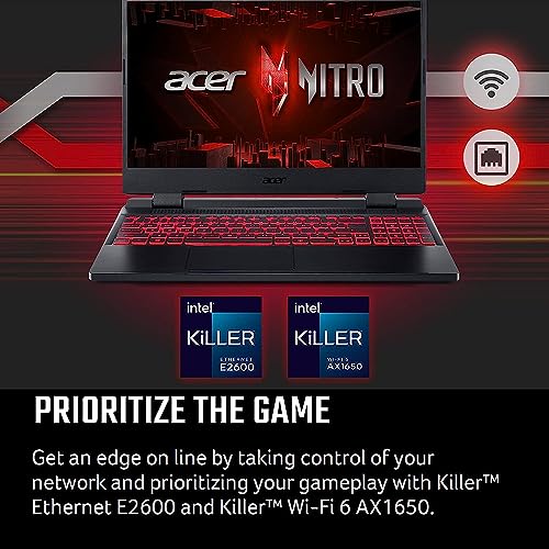 Acer Nitro 5 Gaming Laptop | Intel Core i5-12500H(＞11800H) | NVIDIA GeForce RTX 3050 Ti Laptop GPU | 15.6" FHD 144Hz IPS Display | Killer Wi-Fi 6 | Backlit Keyboard w/HDMI (32GB RAM | 2TB PCIe SSD)