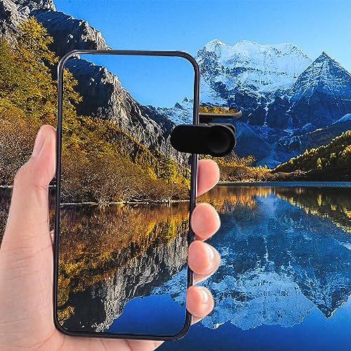 Mirror Reflection for Phone Camera, Smartphone Camera Mirror Reflection Clip Kit Camera Shots, Adjustable Mobile Phone Reflection Camera Clip for Travel,Mirror Reflection Clip for Phone Camera(Black)