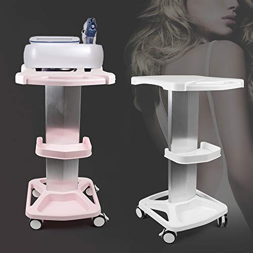 LOHISHILO 3 Tier Rolling Trolley Cart Beauty Salon SPA Storage Equipment Machine Organizer Stand Tray for Beauty Shop, Home, Barber Shop, Studio(White)