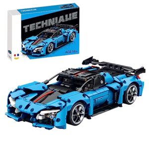 Vortix Technic Sports Car Model Building Blocks, 1/14 MOC Speed Champions Racing Car Building Kit, Construction Vehicle Toys for Adults Kids, Compatible with Lego Technic (1080PCS)