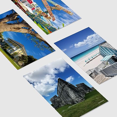 Dear Mapper Bahamas City Landscape Postcards Pack 20pc/Set Postcards From Around The World Greeting Cards for Business World Travel Postcard for Mailing Decor Gift