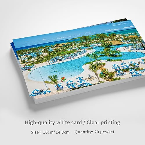 Dear Mapper Bahamas City Landscape Postcards Pack 20pc/Set Postcards From Around The World Greeting Cards for Business World Travel Postcard for Mailing Decor Gift