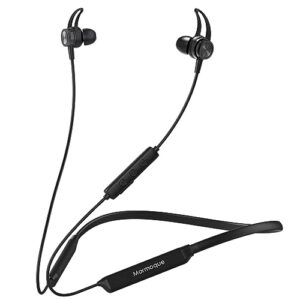 bluetooth neckband headphone with microphone, v5.3 wireless magnetic earbuds sports neckband with 38hrs playtime, ipx5 sweatproof light weight wired in-ear earphone for running sports