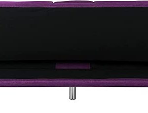 ERYE Modern Futon Sofa Loveseat Convertible Sleeper Couch Bed for Small Space Apartment Office Living Room Furniture Sets,Tufted Upholstered Love Seat Sofabed, Purple Linen 66.2"