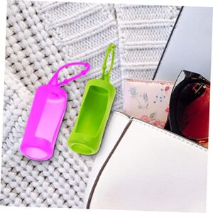 FRCOLOR Parfum 12pcs Cylindrical Bottle Silicone Sleeve Perfum Travel Bottle Set Silicone Case Silicone Roller Bottle Cover Bottle Silicone Protectors Travel Size Bottle Covers Perfume Bottle Pefume