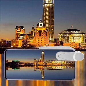 WOSLXM Mirror Reflection for Phone Camera, Smartphone Camera Mirror Reflection Clip Kit, Mobile Phone Reflection Camera Clip Selfie Reflector, Suitable for Travel and Easy to Carry (2Pcs White)