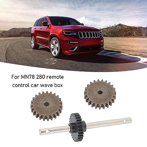 RiToEasysports Wave Box Gear, Aluminum Alloy Stainless Steel Remote Control Gear Box Motor Gear for MN78 280 Wave Box RC Model Accessory