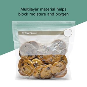 FoodSaver 1-Quart BPA-Free Multilayer Construction Vacuum Zipper Bags, 18 Count (Pack of 2)
