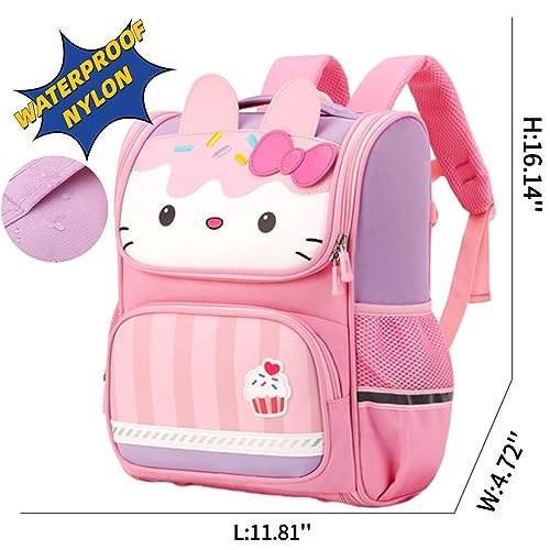 HAPIKI Kawaii Backpack with Cute Accessories 15.6 Inch Laptop Anti-Theft Travel Aesthetic New Semester Gifts Bag (pink,Medium(25 Liter))