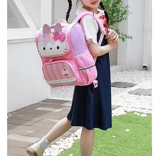 HAPIKI Kawaii Backpack with Cute Accessories 15.6 Inch Laptop Anti-Theft Travel Aesthetic New Semester Gifts Bag (pink,Medium(25 Liter))
