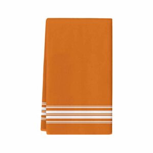 zzsunfeel kitchen towels reversible for drying dishes, thanksgiving fall orange white stripe set of 1 dishcloths cotton hand towels, absorbent dish towels for kitchen counter tea towels 18"x 28"