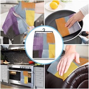 zzsunfeel Kitchen Towels Reversible for Drying Dishes, Abstract Geometric Colorful Graffiti Set of 3 Dishcloths Cotton Hand Towels, Absorbent Dish Towels for Kitchen Counter Tea Towels 18"x 28"