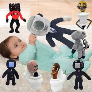 VAKUUM TV Man/Tv-Woman Man Toy, Audio Plush Toys, Speakerman Bosses Doll Toys, Skibidi Toilet Toy, Titan Speaker Man Plush, Camera Man Toy Plush, Skibidi Toilet Man Plushie (Color:Women tv Man)