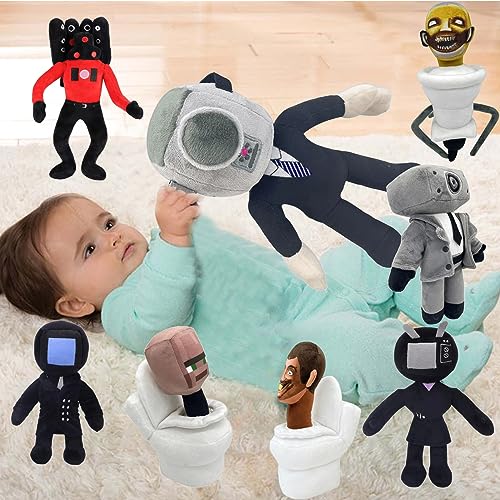 VAKUUM TV Man/Tv-Woman Man Toy, Audio Plush Toys, Speakerman Bosses Doll Toys, Skibidi Toilet Toy, Titan Speaker Man Plush, Camera Man Toy Plush, Skibidi Toilet Man Plushie (Color:Women tv Man)