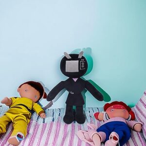 VAKUUM TV Man/Tv-Woman Man Toy, Audio Plush Toys, Speakerman Bosses Doll Toys, Skibidi Toilet Toy, Titan Speaker Man Plush, Camera Man Toy Plush, Skibidi Toilet Man Plushie (Color:Women tv Man)