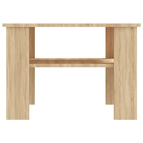 BUKSCYJS Coffee Table,Storage Coffee Table, Adjustable Coffee Table Suitable for Living Room, Office, Balcony, Family Living Room Sonoma Oak 23.6"X23.6"X16.5" Engineered Wood