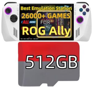 retrobat batocera game card system for rog ally, 512gb micro sd card built-in 26000 retro game system emulator for rog ally, retrobat retro game system for rog ally