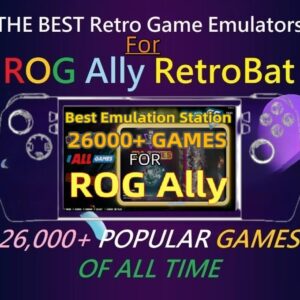 RetroBat Batocera Game Card System for ROG Ally, 512GB Micro SD Card Built-in 26000 Retro Game System Emulator for ROG Ally, RetroBat Retro Game System for ROG Ally