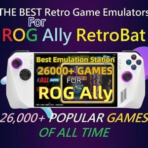 RetroBat Batocera Game Card System for ROG Ally, 512GB Micro SD Card Built-in 26000 Retro Game System Emulator for ROG Ally, RetroBat Retro Game System for ROG Ally