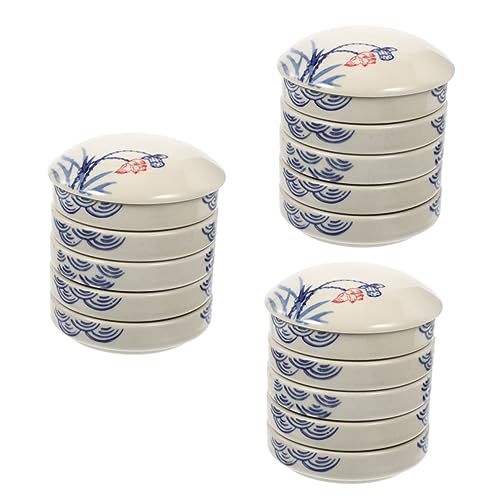 VILLCASE 3 Sets Trays Porcelain Container A Stack-able Students Water Fish White Color Paint -Layer Droplet Holding Artist Mixing Palettes Tray Dish Acrylic Coloring Oil