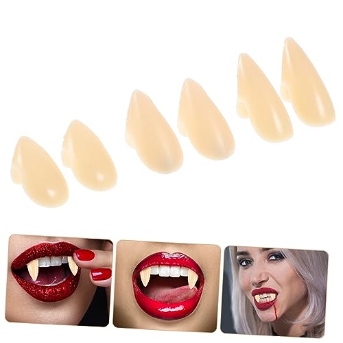 Vampire Fangs 9 Pairs Vampires Scarecrow Different Party Pellets Artificial Chic Bulk Up Denture Toy Mm+ Adult Werewolf Prop Supplies- Accessories Masquerade Ball Cosplay Alt