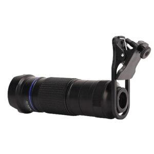 Phone Telescope Lens, HD Phone Zoom Lens Portable Clip on Design Coated Lens for Travel