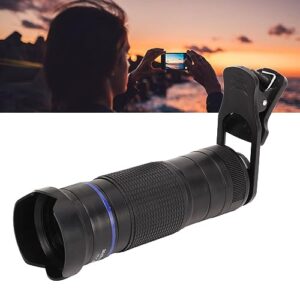 Phone Telescope Lens, HD Phone Zoom Lens Portable Clip on Design Coated Lens for Travel