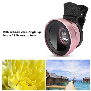 Mobile Phone Wide Angle Lens, Easy to Adjust Mobile Phone Macro Lens Micro Lens Shooting Enlarged Field of View Widely Applicable for Tablets for Smartphones