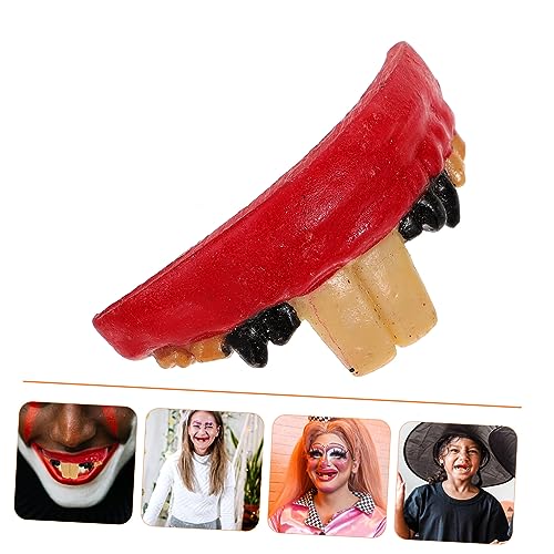 COHEALI Halloween Decor Halloween dentures Decor Fake Teeth Funny Fake dentures Cosplay Teeth Ugly Teeth Funny Teeth Pranking Props Fake Teeth for Halloween Plastic Clothing Fake Props