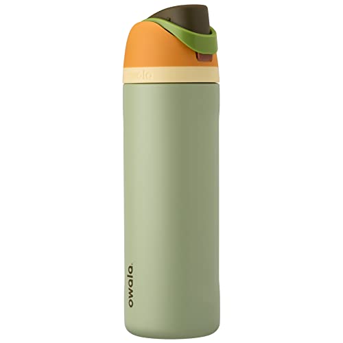 Owala Flip Insulated Stainless Steel Water Bottle with Straw for Sports and Travel, BPA-Free, 24-Ounce & FreeSip Insulated Stainless Steel Water Bottle with Straw for Sports