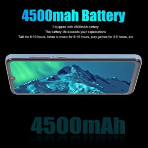 M13 Smartphone, Blue Support 4G Network 5G WiFi 6.53 Inch Unlocked Cell Phone 6GB 128GB for Daily Life (US Plug)