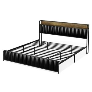 gaomon full bed frame upholstered platform bed frame