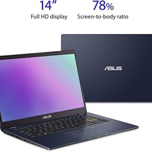 ASUS 14" Ultra Thin FHD PC Laptop, Intel Celeron N4020, 4GB RAM, 128GB, NumberPad, 1 Year Microsoft 365, Windows 11 Home in S Mode, Star Black + Accessories