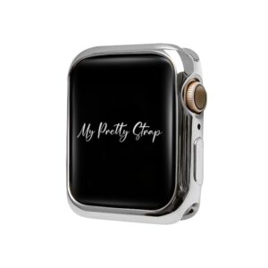 My Pretty Strap Glossy XOXO Cover Compatible with Apple Watch 38/40/41/42/44/45/49mm, Color Gold, Rose Gold, Silver for Women (40MM, Gold)