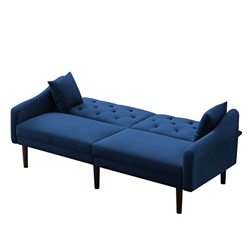 Modern Futon Sofa Loveseat Convertible Sleeper Couch Bed for Small Space Studio Office Living Room Furniture Sets, Twin Daybed Sofabed 2 Seater Sofa & Couch
