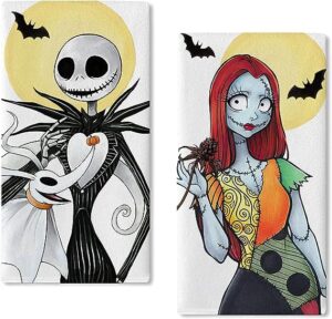 halloween kitchen towel and dishcloth - 1pc halloween reusable dish hand towels for drying, cleaning, cooking and baking,random (50 * 25cm)