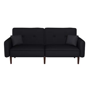 Modern Futon Sofa Loveseat Convertible Sleeper Couch Bed for Small Space Studio Office Living Room Furniture Sets, Twin Daybed Sofabed 2 Seater Sofa & Couch