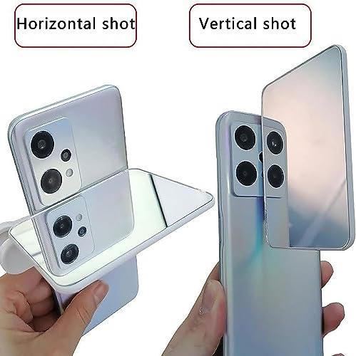 Mirror Reflection for Phone Camera - Smartphone Camera Mirror Reflection Clip Kit, Creative Selfies, Durable Materials, Easy to Use - Perfect Tool for Master Photographers! (White)