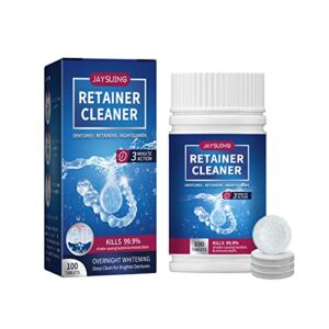 denture cleaners fixator cleaners for orthotics, oral and night guards to remove odor and plaque removes stains, discoloration, odors for all dental/oral appliances