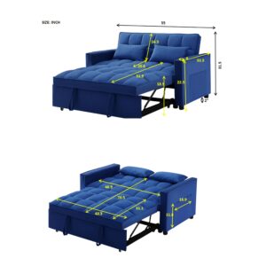 Modern Napping Futon Sofa Daybed Loveseat,2 Seaters Love Seat Convertible Sleeper Couch Bed for Home Apartment Office Small Space Living Room Furniture Sets