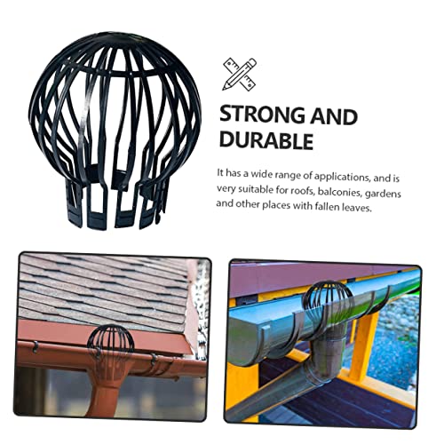 DOITOOL 2 Pcs Eaves Filter Cover Plastic Funnel Round Balloons Plastic Balloons Downpipe Leaf Guard Downspout Guard Rain Gutter Screens Drainage Pipe Strainer Cover Roof Downpipe Strainers