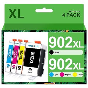 902xl ink cartridges replacement for hp 902xl ink cartridges to use with officejet pro 6978 6960 6968 6958 6950 6970 6962 printers (902xl ink cartridges combo pack, black, cyan, magenta, yellow)