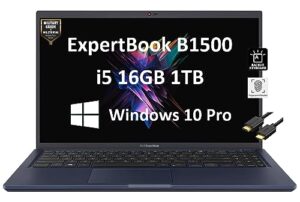 asus expertbook b1 b1500 15.6" fhd (intel 4-core i5-1135g7, 16gb ram, 1tb pcie ssd, military grade durable) business laptop, fingerprint, backlit, 3-year warranty, ist hdmi, win 10/11 pro