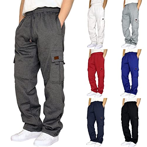 Willisos Sweatpants for Men Loose Fit, Mens Sweatpants Joggers Athletic Pants Loose Fit Drawstring Trousers Pants with Pocket